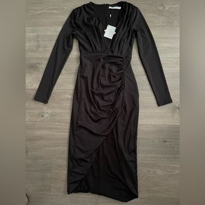 Black wedding guest dress